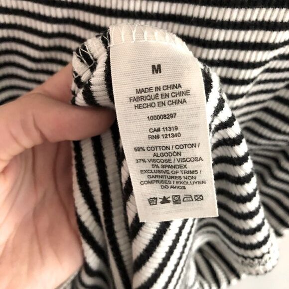 Garage Women Stretchy Tight Bodycon Striped Sexy Mini Casual Dress - M Medium - Picture 5 of 9